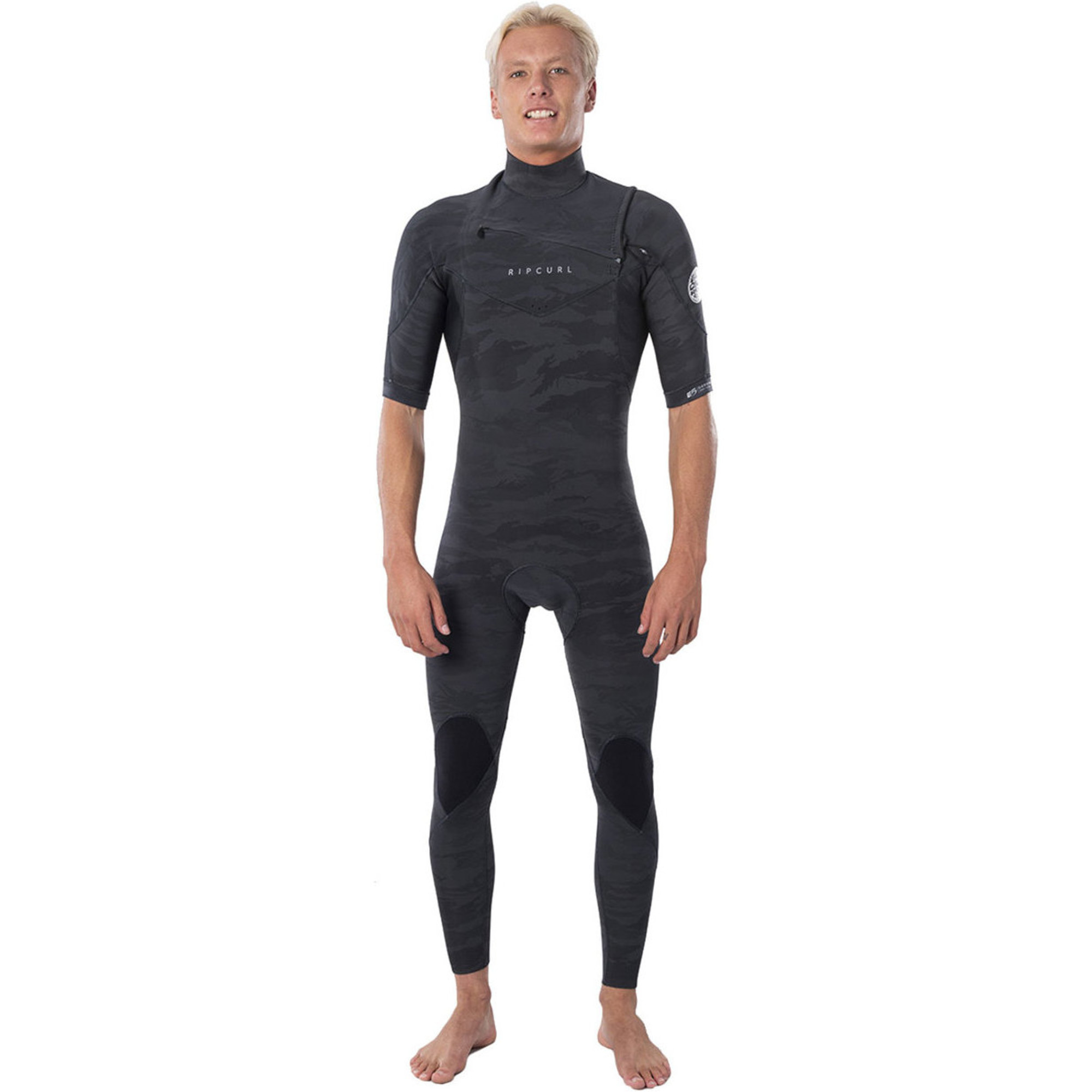 Rip Curl Mens Dawn Patrol Mm Chest Zip Short Sleeve Wetsuit