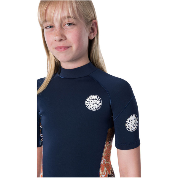 Rip Curl Junior Girls Dawn Patrol Mm Back Zip Shorty Wetsuit