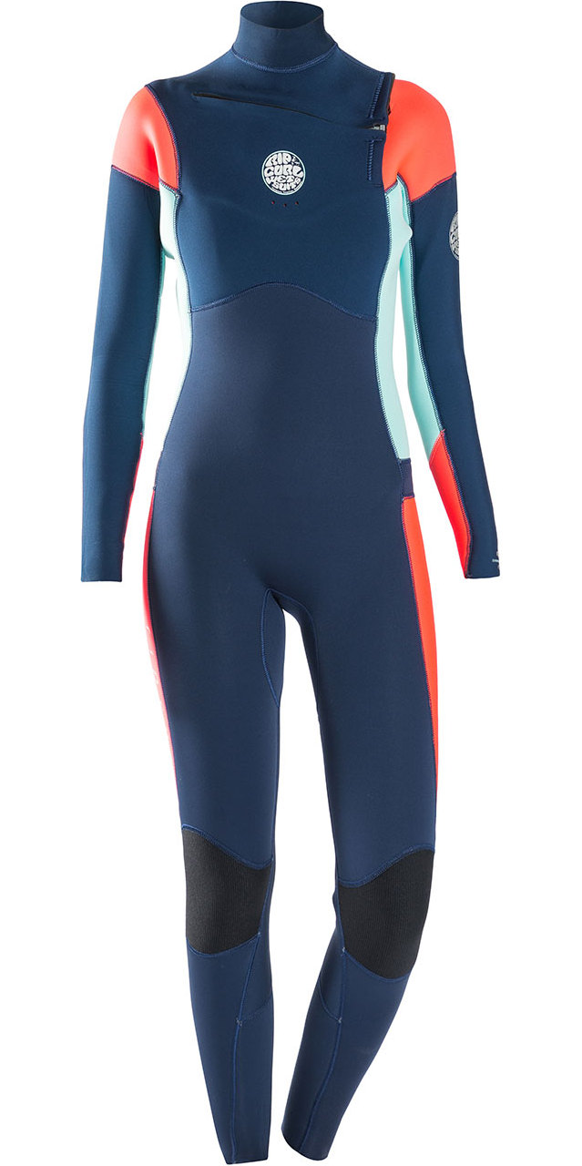 Rip Curl Womens Dawn Patrol Mm Gbs Chest Zip Wetsuit Navy Wsm Iw