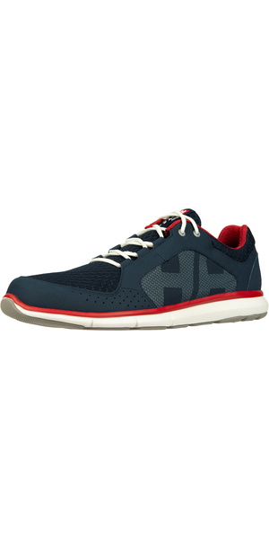 2026 Helly Hansen Mens Ahiga V4 Hydropower Sailing Shoes 11582 - Navy / Flag Red