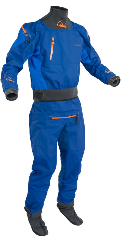 Palm Mens Atom Back Zip Kayak Drysuit & Con Zip Colbalt / Ocean