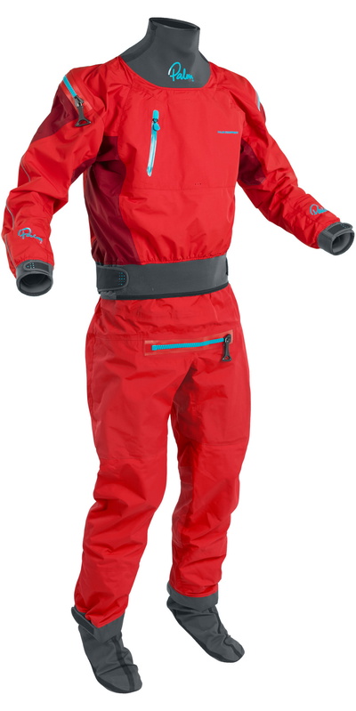 Palm Mens Atom Back Zip Kayak Drysuit & Con Zip Flame / Chilli
