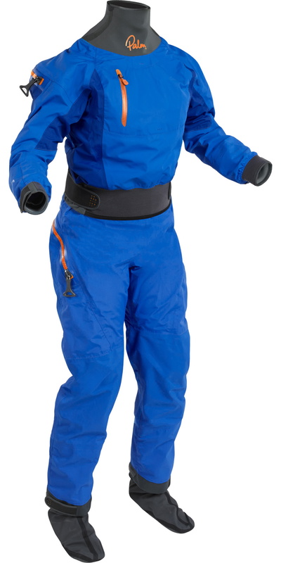 Palm Womens Atom Back Zip Kayak Drysuit & Drop Seat Ocean / Cobalt