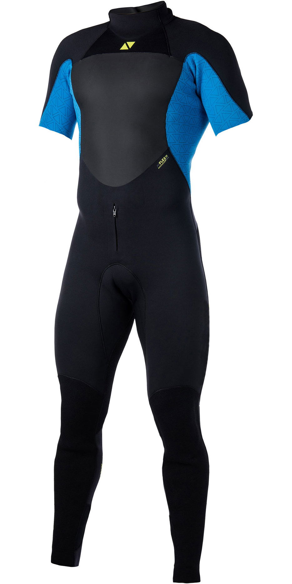 2020 Magic Marine Mens Ultimate 3/2mm Back Zip Short Arm Wetsuit Blue