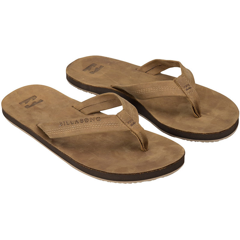 Billabong All Day Leather Flip Flops in HONEY W5FF16