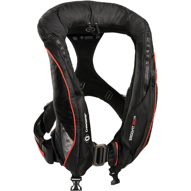 2026 Crewsaver Ergofit 190N Offshore Auto Harness Light Hood Lifejacket 9125BKAP