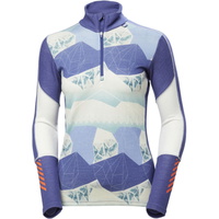 Womens HH Lifa 1/2 Zip Merino Crew Base Layer Lavender