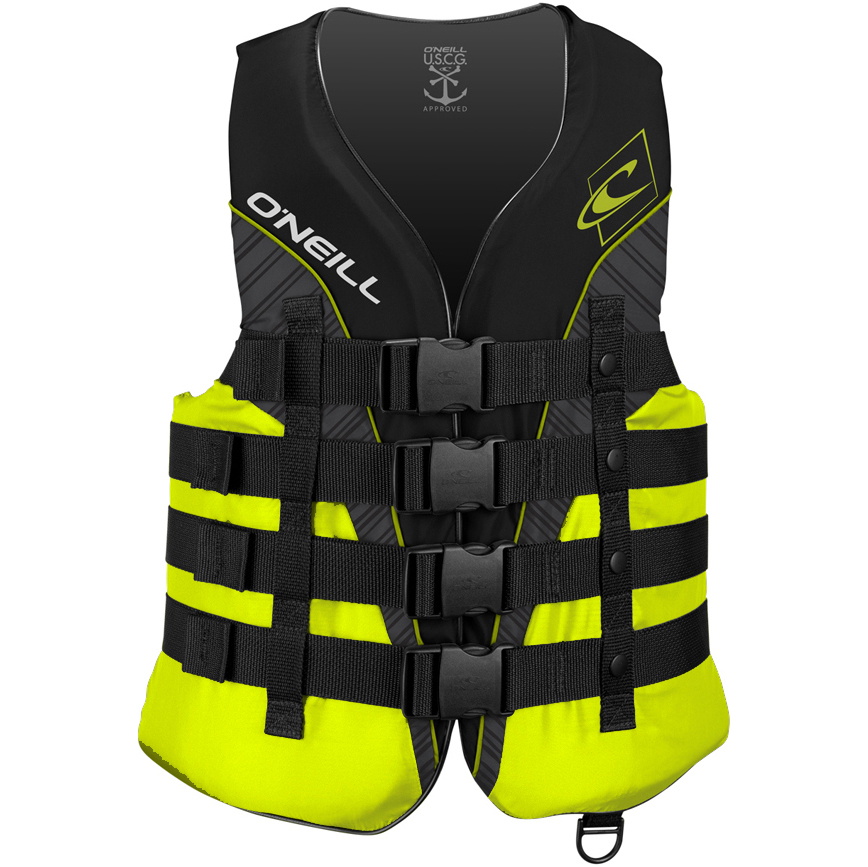 2026 O'Neill Superlite 50N CE Impact Vest 4723 - Black / Lime