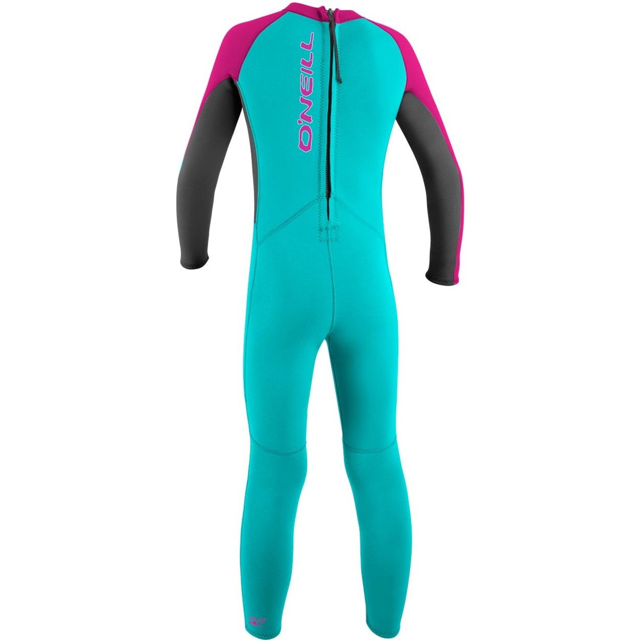 2026 O'Neill Toddler Reactor 2mm Back Zip Wetsuit 4868 - Aqua / Berry