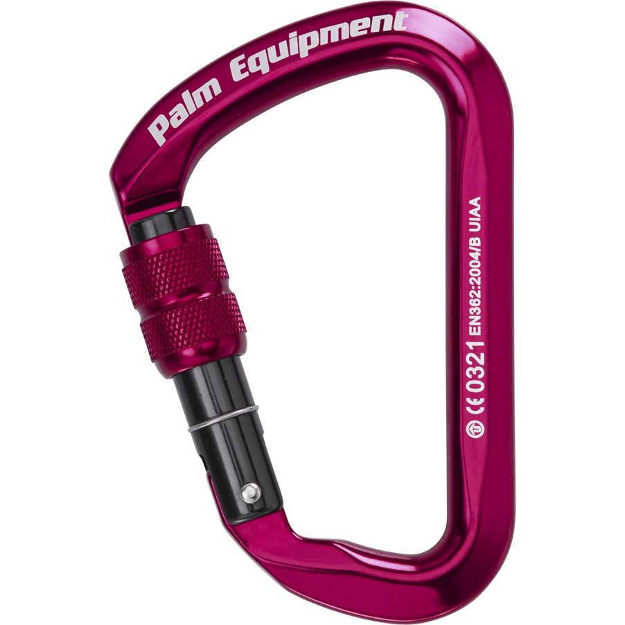 2026 Palm HMS Screw Gate Karabiner RED 10541