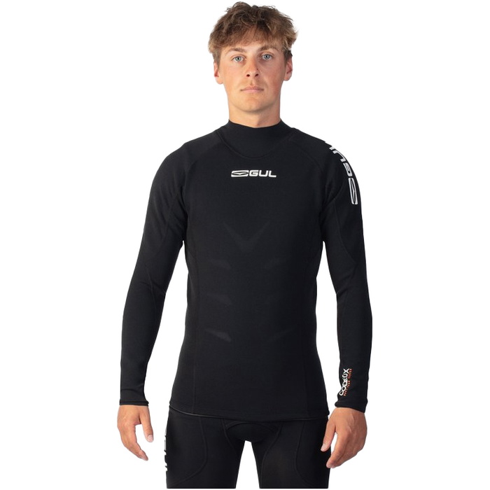 2024 Gul Mens Code Zero 1mm Thermo Top AC0057/C2 - Black - Wetsuit Tops ...