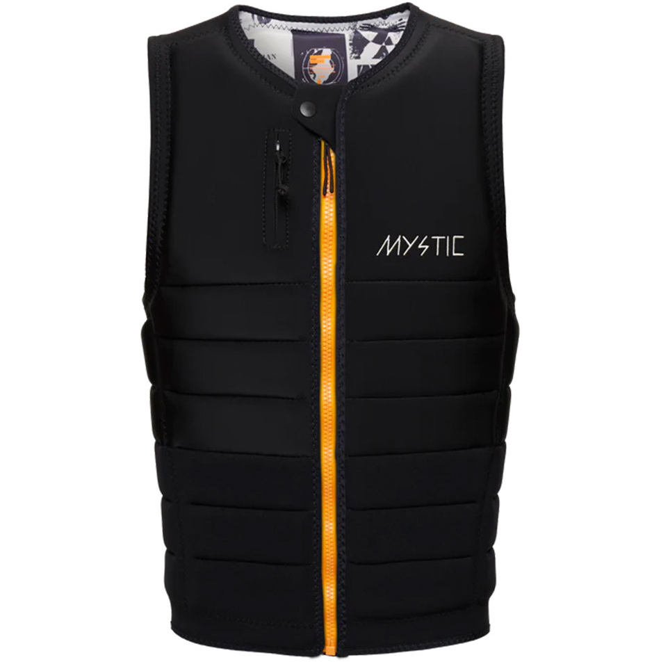 Gilet Impact Mystic Renegade – Fermeture éclair Avant, Tailles XL, Noir/blanc