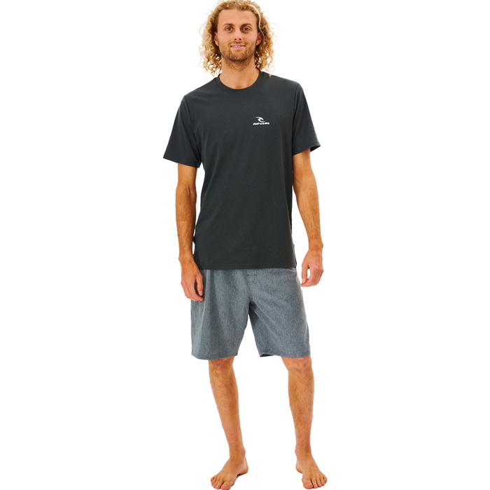 Rip Curl Mens Search Series Short Sleeve Rash Vest 12XMRV - Black ...