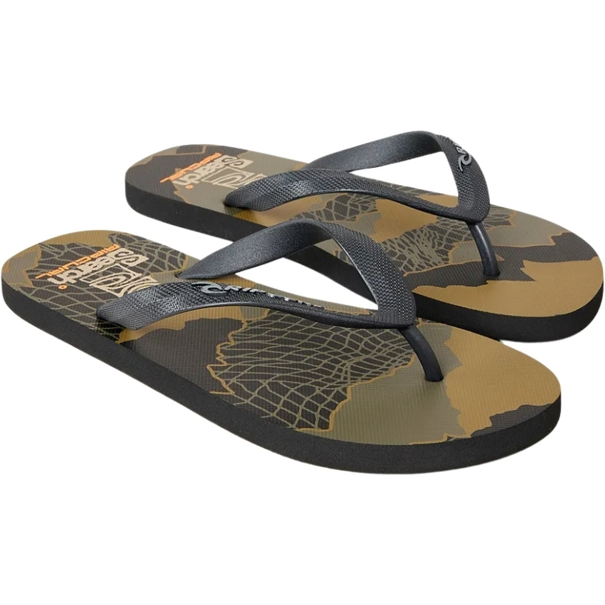2024 Rip Curl Mens Open Toe Search Bloom Flip Flop 1BFMOT - Black ...