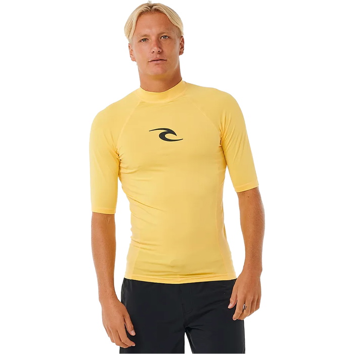 Rip Curl 2024 Mens Waves UPF Performance Short Sleeve Rash Vest 142MRV
