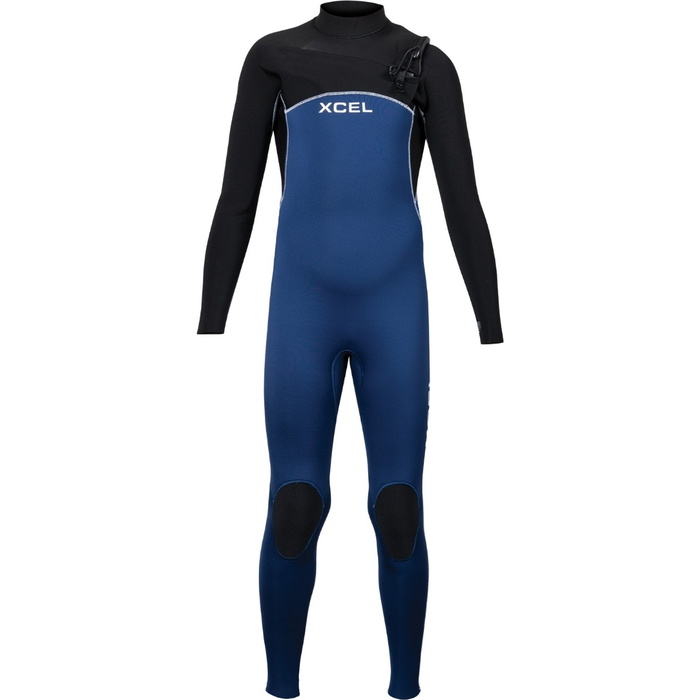 Xcel Junior Comp 5/4mm Chest Zip Wetsuit KN54ZXC4BU - Navy / Black ...