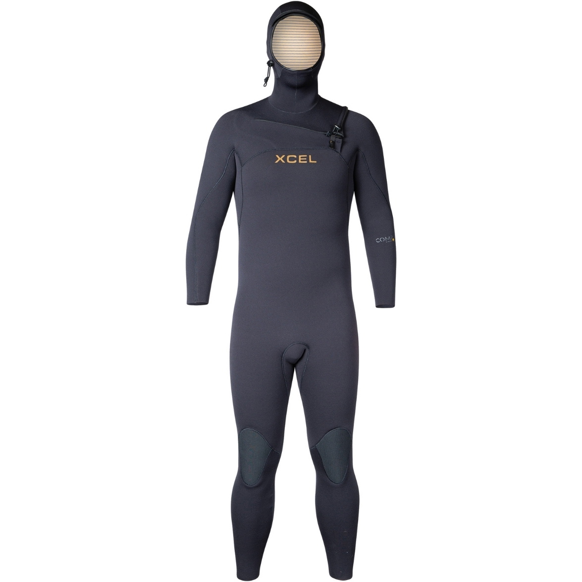 2026 Xcel Mens Comp 4/3mm Hooded Chest Zip Wetsuit MN43CPH4 - Black ...