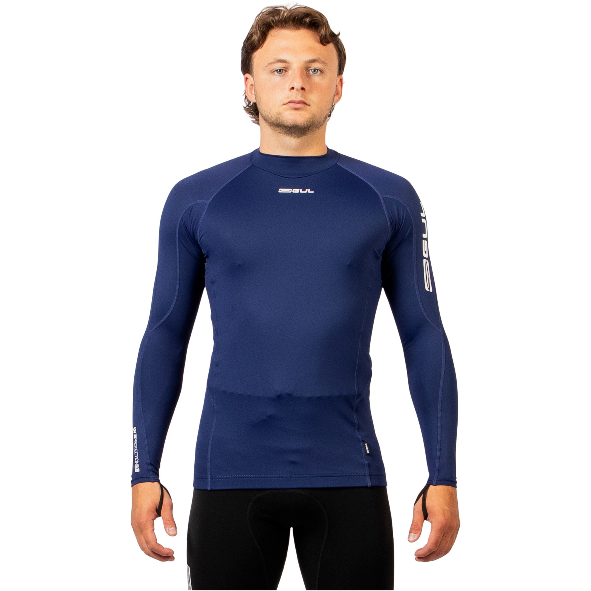 2026 Gul Mens UV Protection Long Sleeve Rash Vest RG0339-BLBL - Blue ...