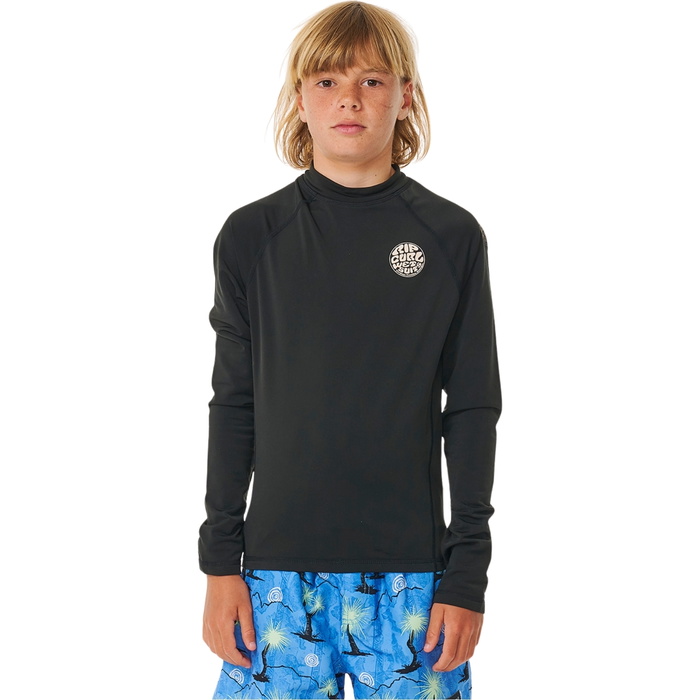 2025 Rip Curl Juniors Icons UV Brushed Long Sleeve Rash Vest 11YBRV ...