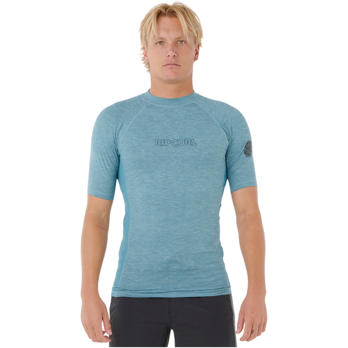 2025 Rip Curl Mens Dawn Patrol Perf Short Sleeve Rash Vest 14BMRV ...