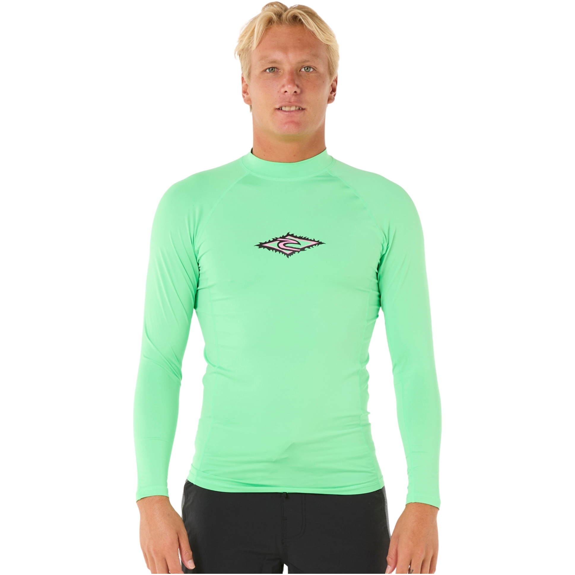 2025 Rip Curl Mens Raw Energy Perf Long Sleeve Rash Vest 15PMRV - Neon ...