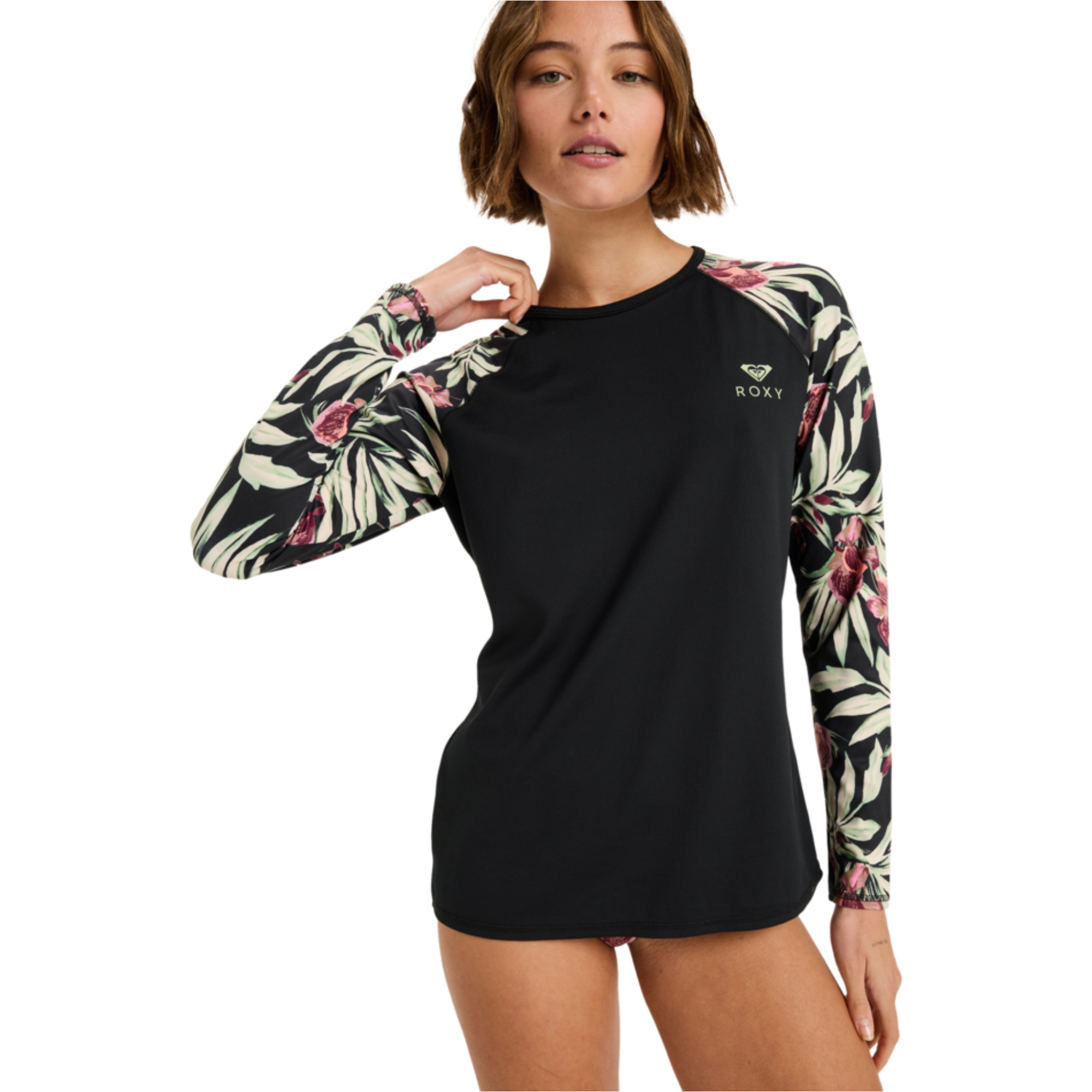 2025 Roxy Womens Basic Mix Long Sleeve Rash Vest ERJWR03872 ...