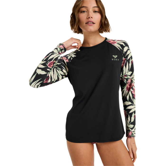 2025 Roxy Womens Basic Mix Long Sleeve Rash Vest ERJWR03872 ...