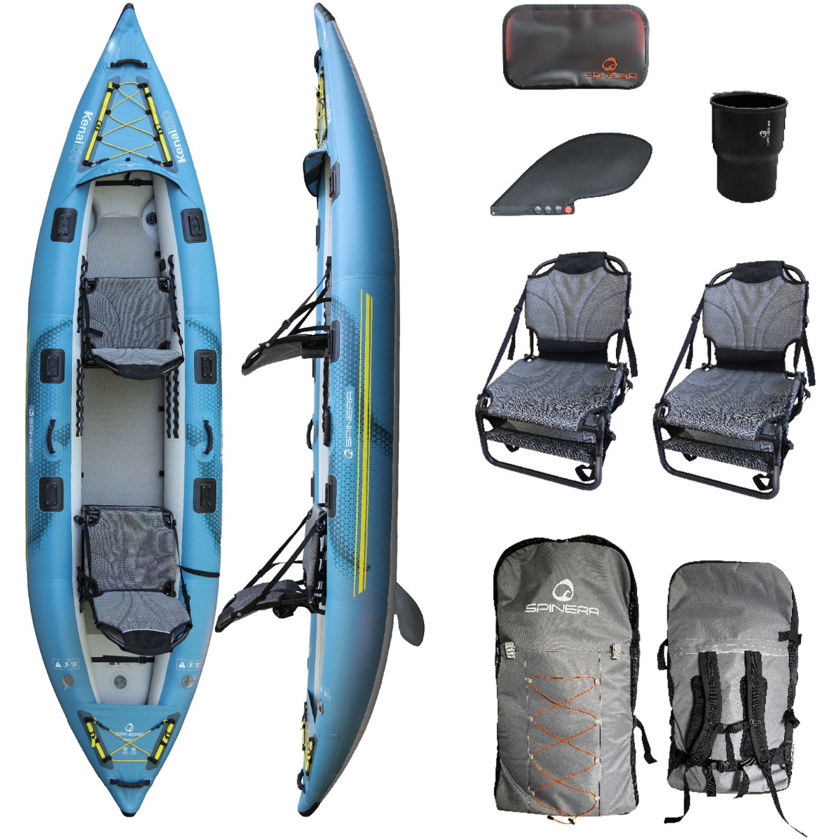 2026 Spinera Kenai Fishing 130 - 2 Person Kayak Package SP-K-KEN-130 ...