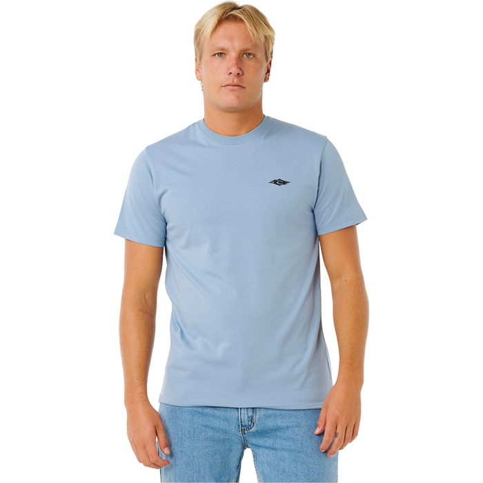 2026 Rip Curl Mens Streamline Embroid Tee 10XMTE - Faded Denim ...