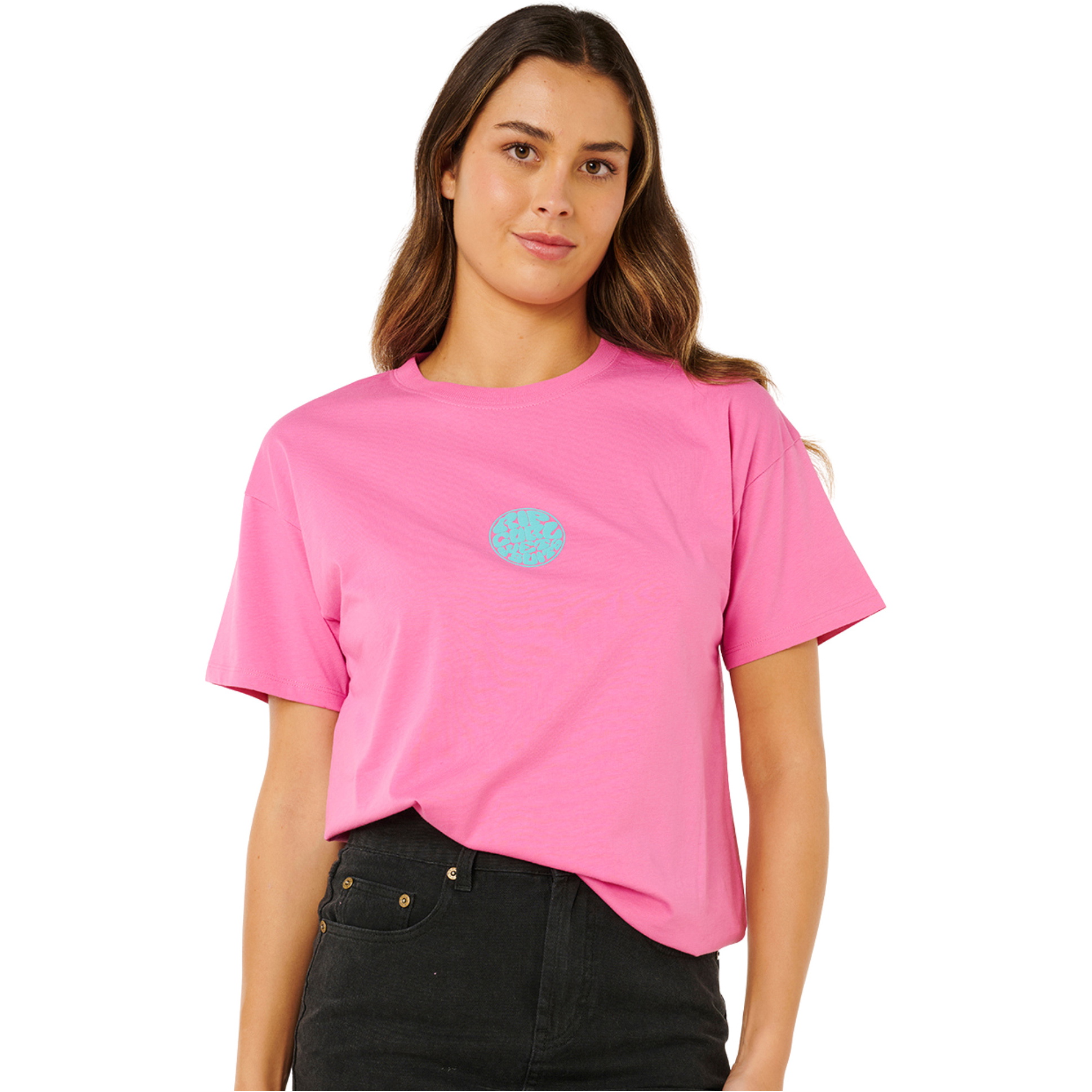 2026 Rip Curl Womens Icons Of Surf Relaxed Tee 0EGWTE - Super Pink ...