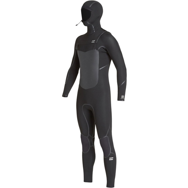 2019 Billabong Mens Furnace Absolute X 5/4mm Hooded Chest Zip Wetsuit Black Q45M08