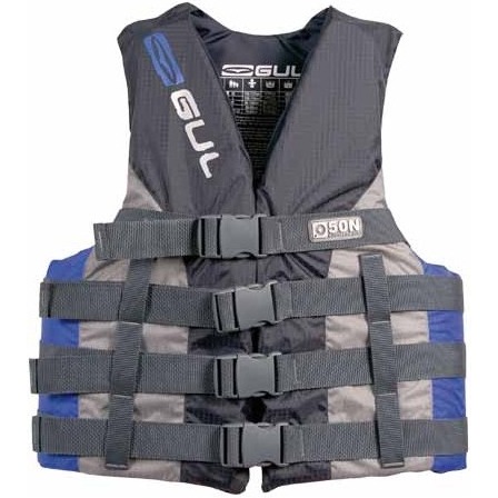 Gul 4 Buckle Adult Impact Vest 50N Buoyancy Aid in Blue SK7102