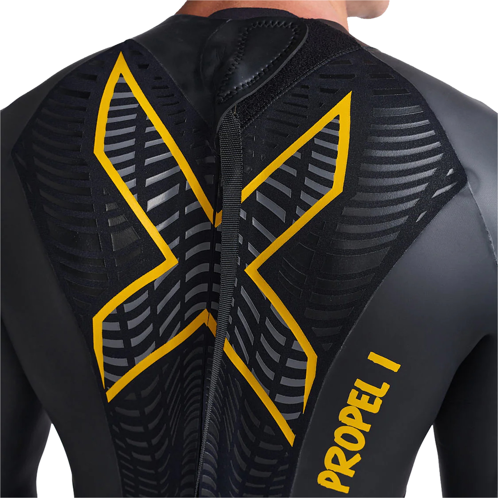 2XU Mw4991c-P1 Propel Combinaison de plongée Homme, Noir/argenté, M