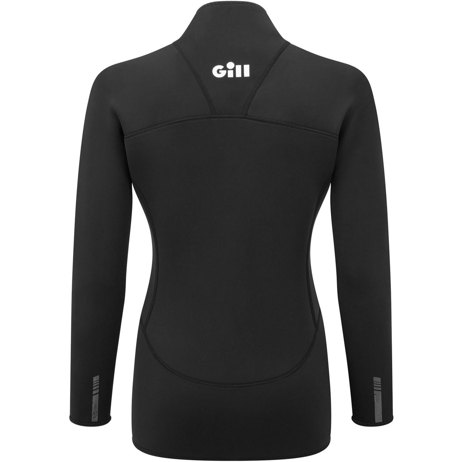 Gill Donna Pursuit Neoprene Wetsuit Jacket - Giacca In Neoprene 1.5mm Per Sport Acquatici, Stampa Silicone Grip, Cuciture Piatte, Vestibilità Comoda, Colore Nero