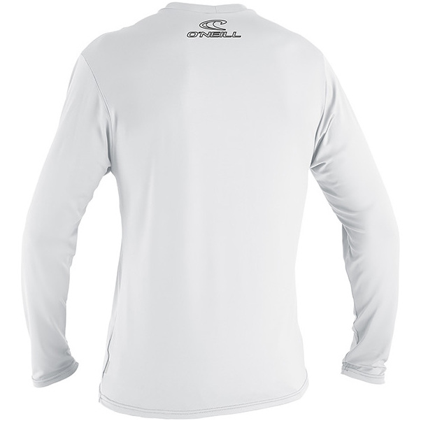 2026 O'Neill Youth Basic Skins Long Sleeve Rash Tee White 4341