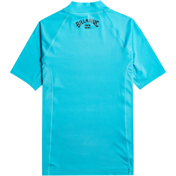 2026 Billabong Junior Waves All Day Short Sleeve Rash Vest EBBWR00101 - Bright Blue