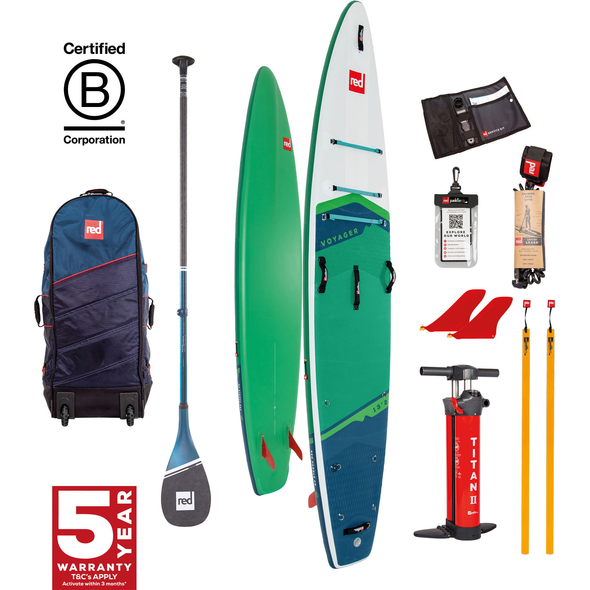2024 Red Paddle Co 13'2'' Voyager Plus MSL Stand Up Paddle Board