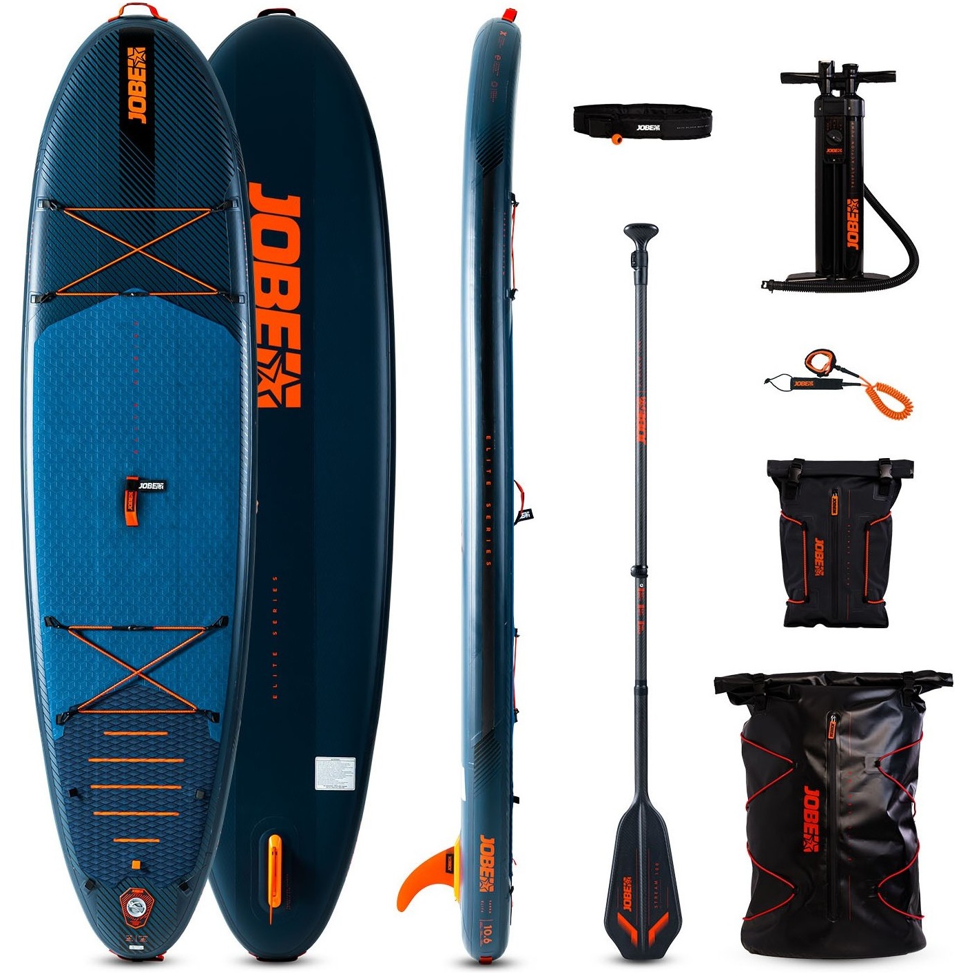2025 Jobe Yarra Elite 10'6 Inflatable SUP Paddle Board Package 486423011 - Board, Bag, Pump, Paddle & Leash