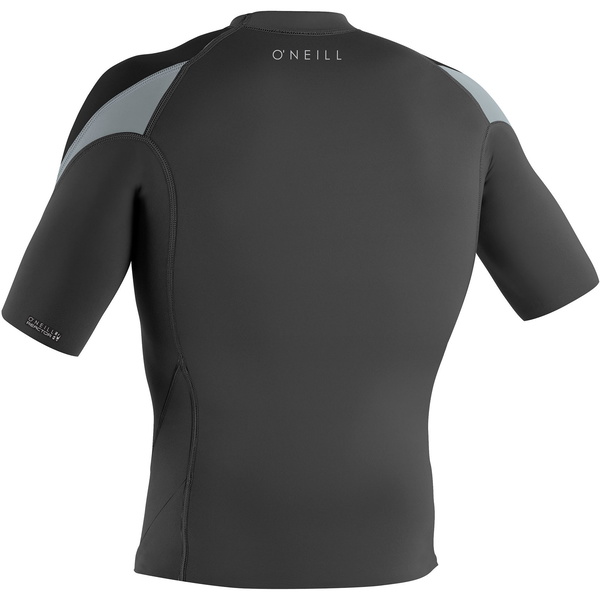 2024 O'Neill Mens Reactor II 1mm Short Sleeve Wetsuit Top 5081 - Graphite / Black / Cool Grey