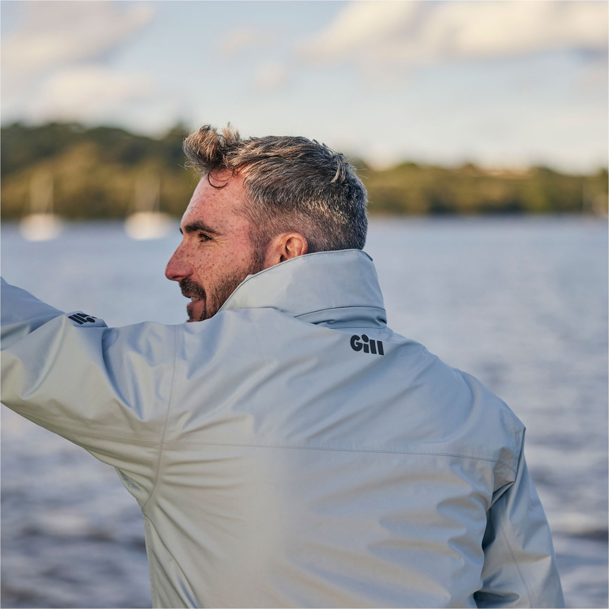 2026 Gill Mens Pilot Jacket CC90J - Light Grey - Sailing - Sailing ...