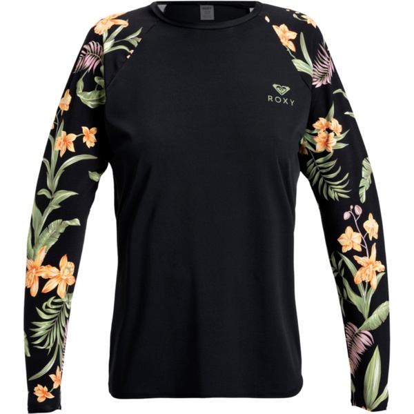 2025 Roxy Womens Long Sleeve Rash Vest ERJWR03832 - Anthracite Island ...