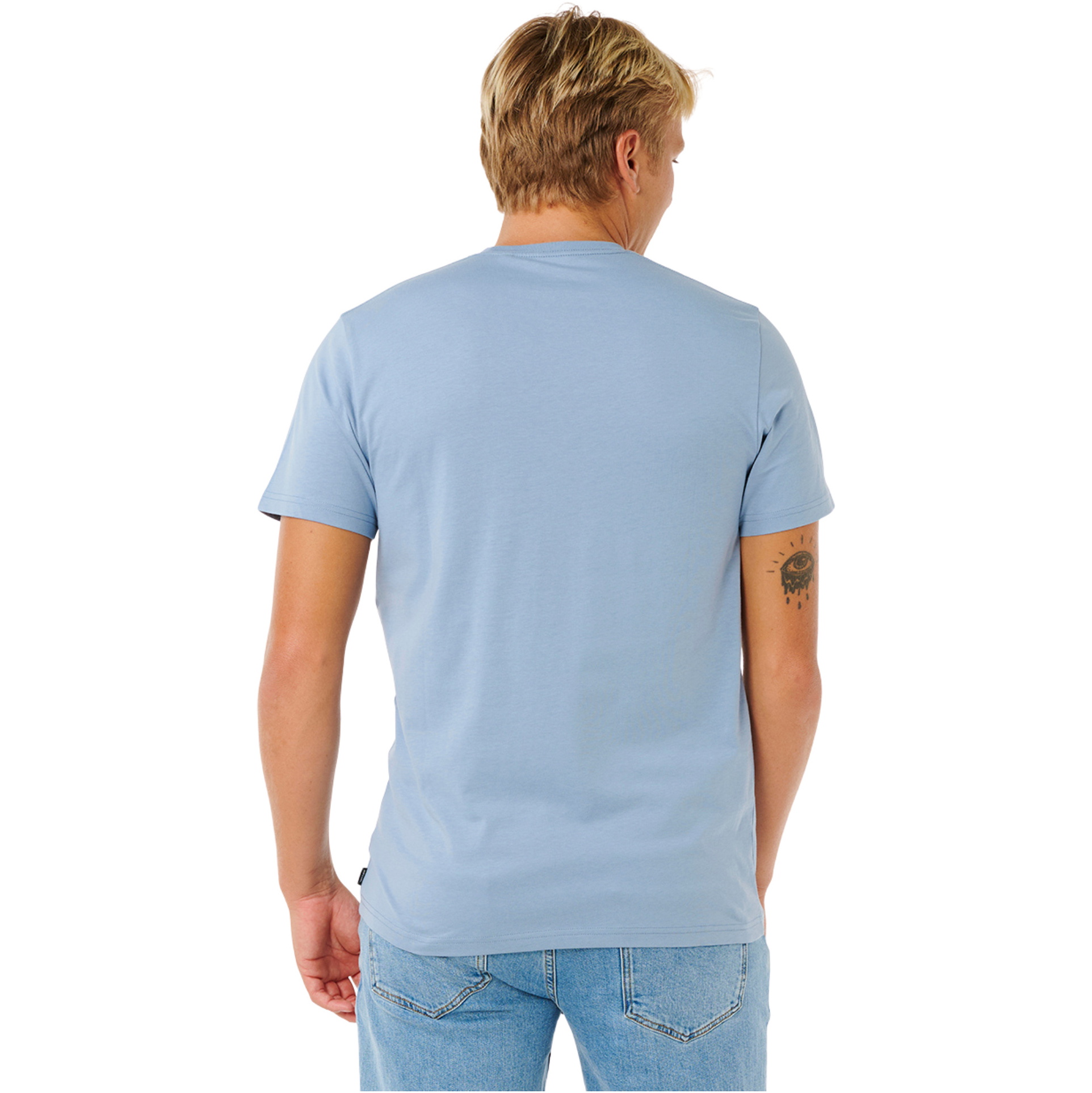 2026 Rip Curl Mens Streamline Embroid Tee 10XMTE - Faded Denim ...