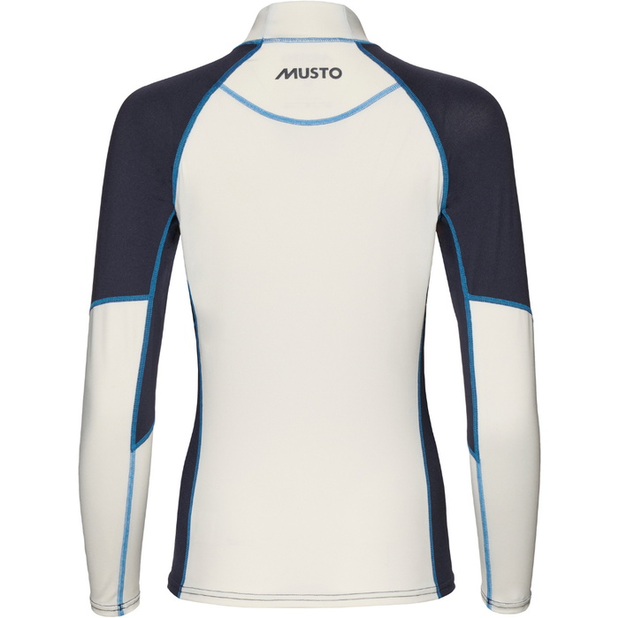 2026 Musto Womens Champ Long Sleeve Rash Vest 82185 - White / Navy ...