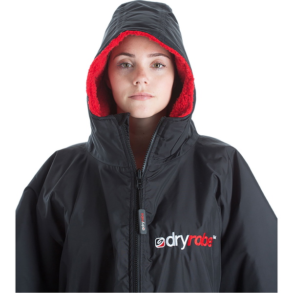 Dryrobe Advance Short Sleeve Change Robe DR100 - Black / Red