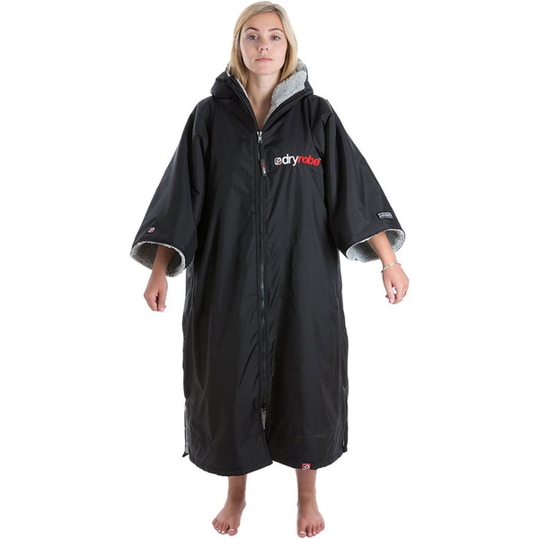 2023 Dryrobe Advance Short Sleeve Changing Robe DR100 - Black / Grey