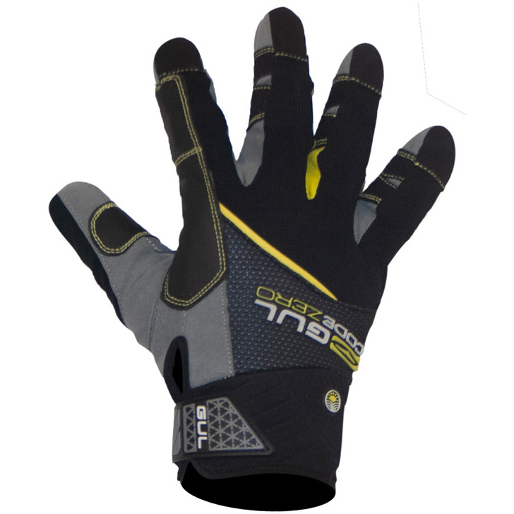 2025 Gul Junior Code Zero Summer Full Finger Sailing Gloves Black GL1239-B6