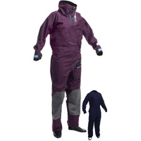Shadow Womens Halo Zip Drysuit Italian Plum INCLUDING UNDERFLEECE