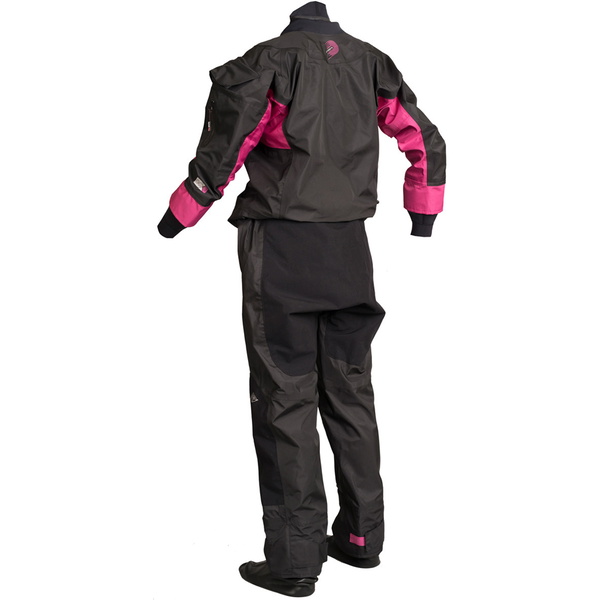 2021 GUL Womens Dartmouth Eclip Zip Drysuit Inc Underfleece Black / Pink GM0383-B5