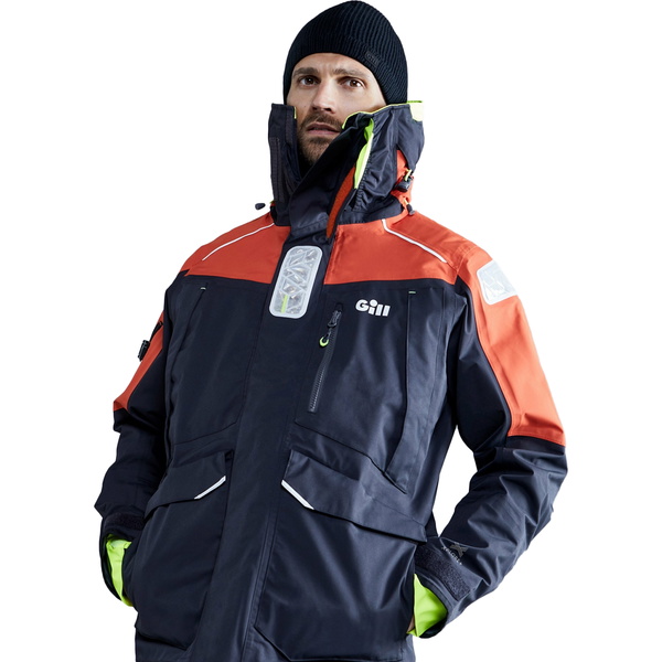 2025 Gill Mens OS1 Ocean Sailing Jacket OS13J - Graphite / Orange