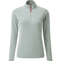 Womens UV Tec Zip Neck Top GreyW
